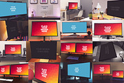 100 PSD Monitor Mockup, a Mockup by Laura (Thumbnail 2 of 13)