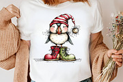 Whimsical Fluffy Christmas Birds, an Illustration by Canvas Craft (Thumbnail 5 of 5)