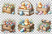 Wooden Easter Eggs Box Clipart, an Illustration by DreamCafeArt (Thumbnail 3 of 6)