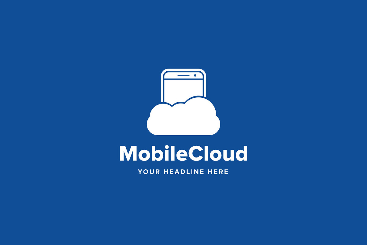 Mobile Cloud Logo Template, a Branding & Logo Template by PixaSquare