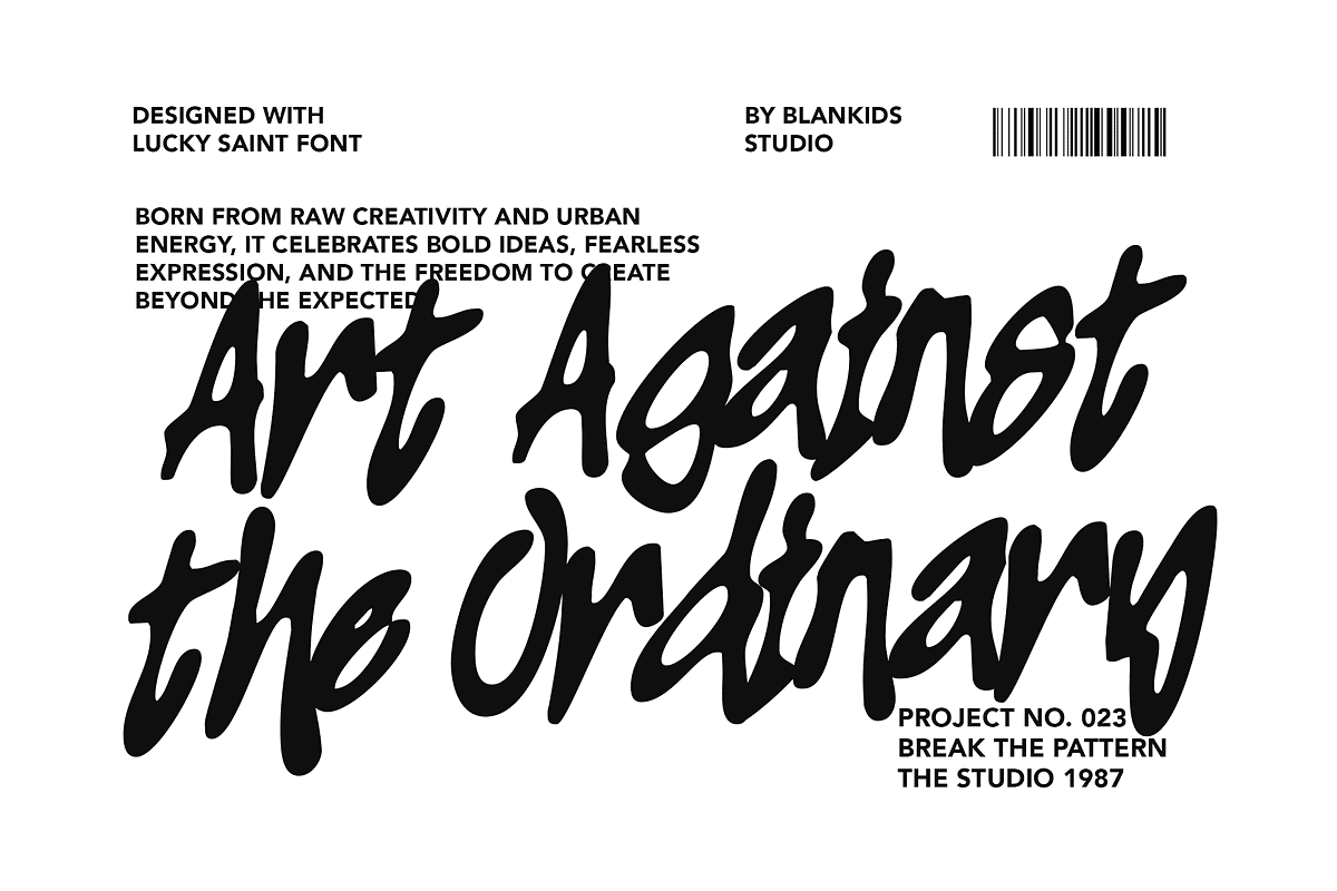 Lucky Saint a Handwriting Font, a Handwritten Font by Blankids Studio (Photo 3 of 11)