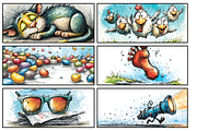 Whimsical Cartoon Characters for Kid, an Illustration by PrintHaven Designs (Thumbnail 3 of 7)