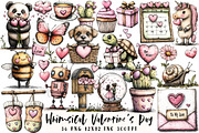 Whimsical Valentine's Day Clipart, an Illustration by OK Design (Thumbnail 1 of 6)