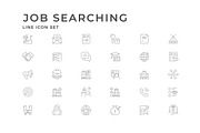 Set line icons of job searching, an Outline Icon by motorama (Thumbnail 2 of 2)