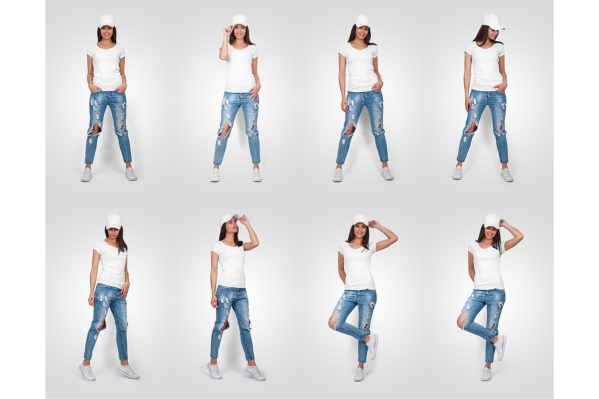 Female T-Shirt & Baseball Cap Mockup, a Shirt Mockup by Hi, Mock-Up! (Photo 8 of 8)