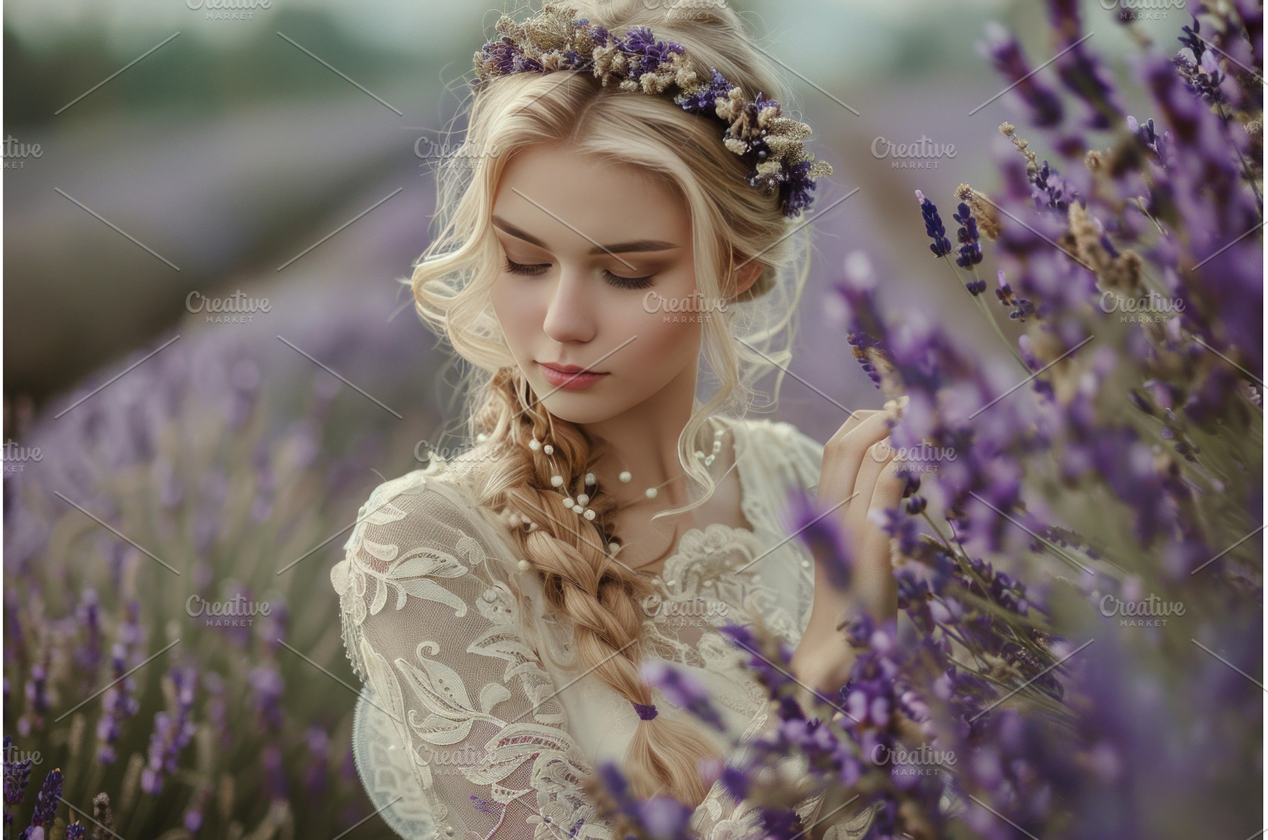 Serene beauty in lavender field, a Beauty & Fashion Photo by Ylivdesign