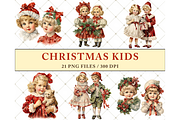 Christmas Kids Clipart PNG, a Seasonal Illustration by Memories By Lea (Thumbnail 2 of 8)