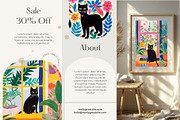 Botanical Cat Clipart Templates, an Animal Illustration by ARTOZEN DIGITAL (Thumbnail 5 of 16)