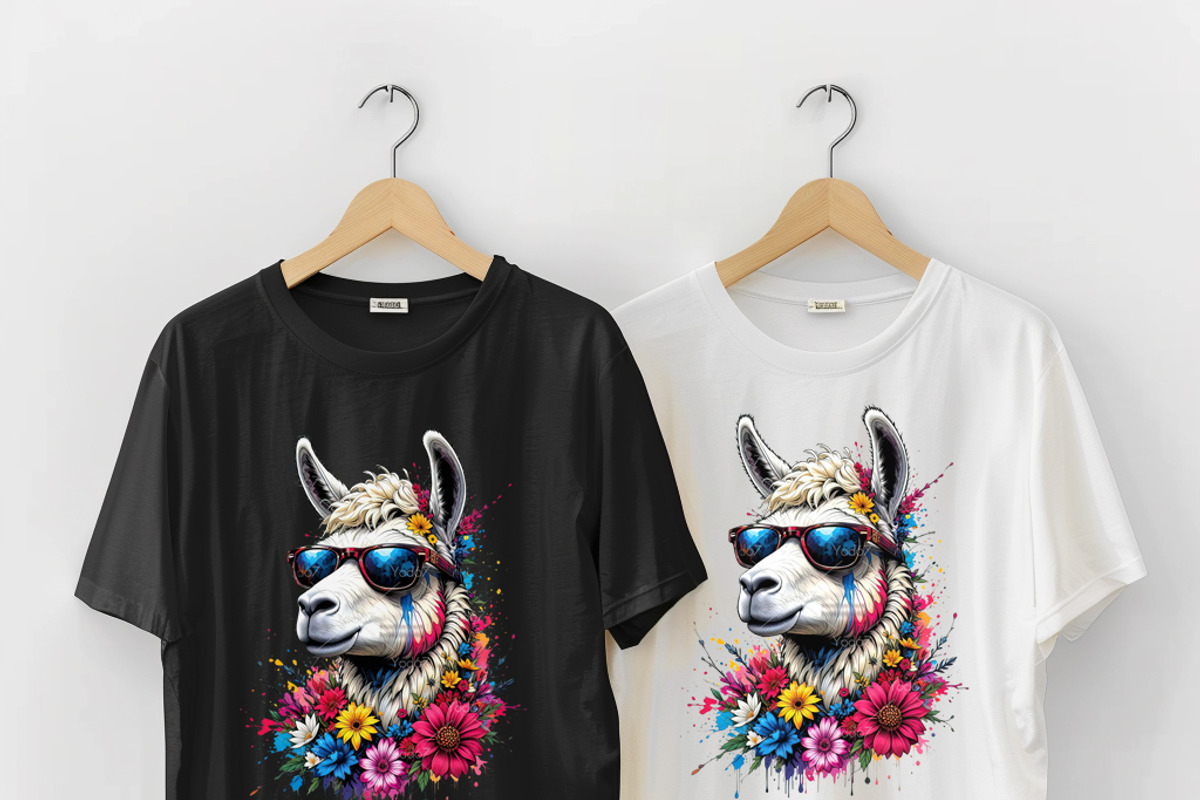Llama wearing sunglasses and floral., an Animal Illustration by yod67 (Photo 2 of 8)