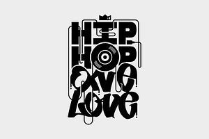 HIP HOP ONE LOVE Custom Tag