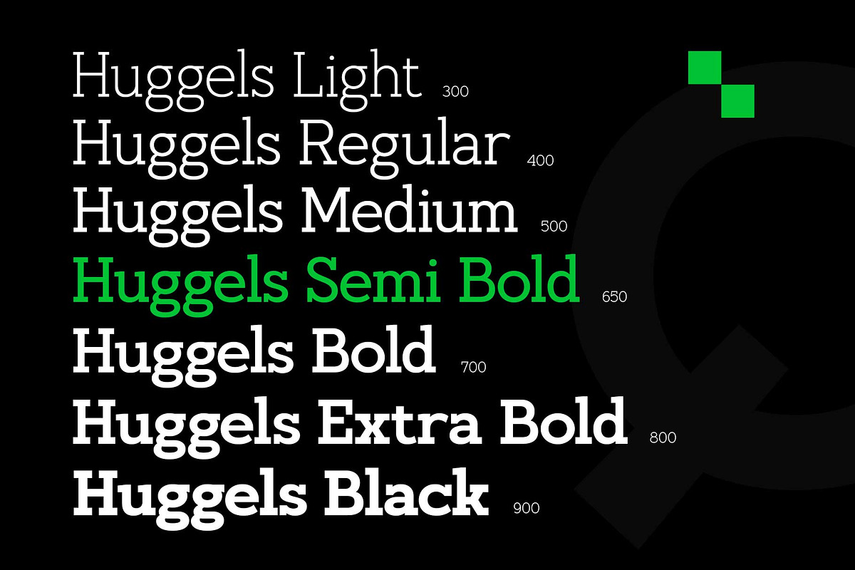 Hugells - Modern Slab Serif, a Slab Serif Font by Arterfak Project (Photo 3 of 14)