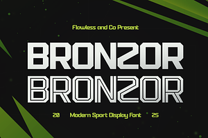 Bronzor - Sport Display Font, a Font by Flawless And Co