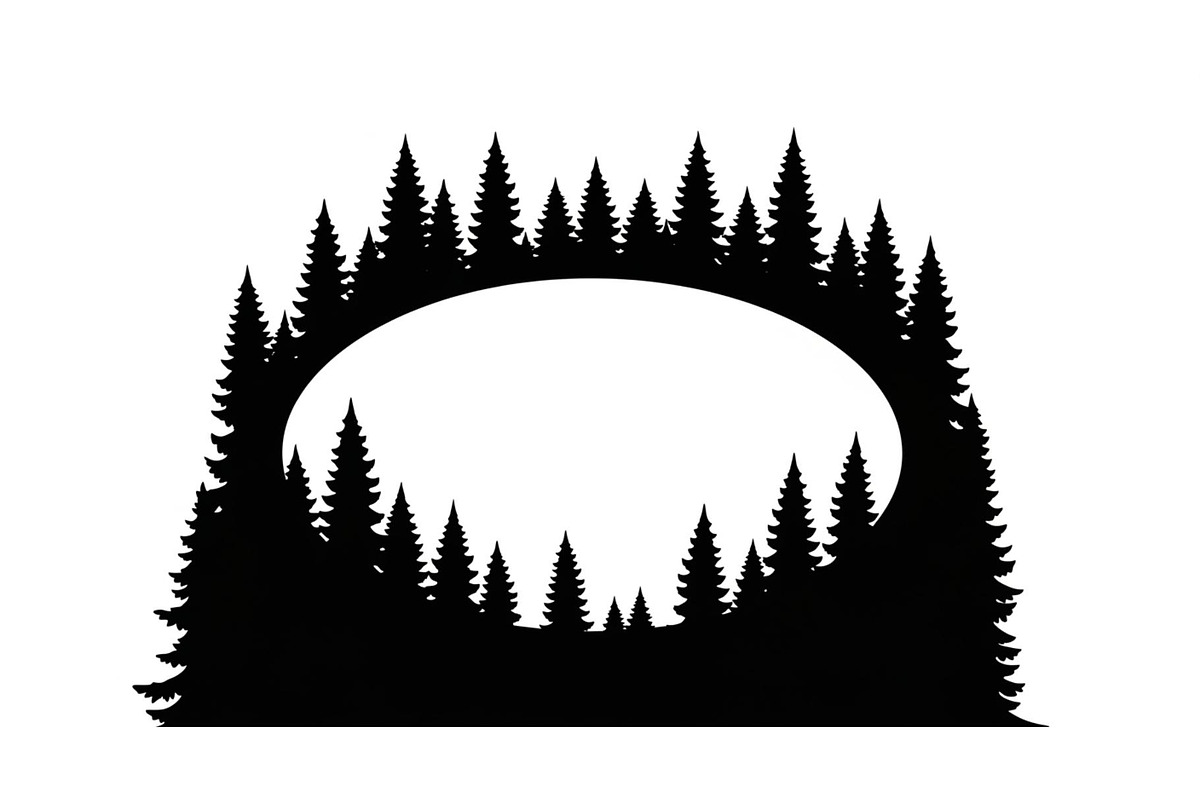 Forest Frame Silhouette SVG Bundle, an Illustration by jahid234 (Photo 46 of 51)