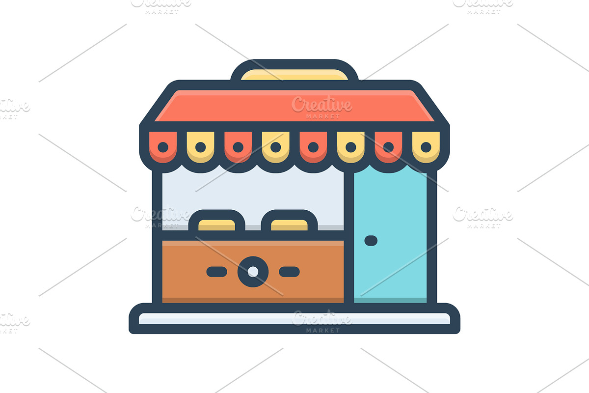 Shop store color icon, a Duotone Icon by Creative priyanka
