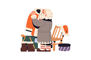 Santa Claus set + Christmas cards, a Seasonal Illustration by PaperTrident (Thumbnail 9 of 12)
