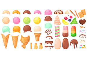 Ice cream constructor. Create, a Food Illustration by Stock-Smart-Start