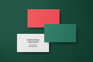 Embossed Business Cards Mockup, a Mockup by Design Squad