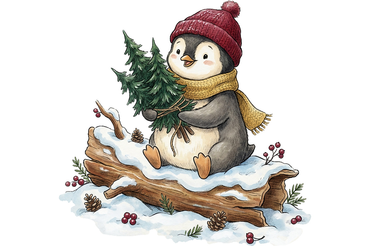 Cozy Winter Animals Clipart Bundle, an Animal Illustration by T-shirt Pond (Photo 10 of 25)