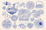 Asian Food Line Art 80 Illustrations, a Food Illustration by DesignThatMatters (Thumbnail 10 of 14)