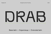 Drab — modern grotesk font, a Sans Serif Font by Viktor Pesotsky | Fonts (Thumbnail 1 of 18)