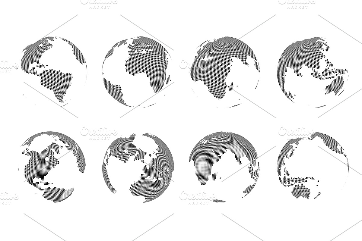 World 3d map. Globe sphere with, a Technology Illustration by winwin.art