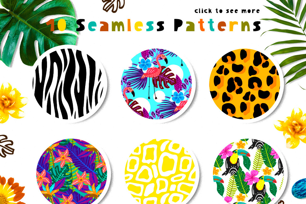 Jungle Animals, an Animal Illustration by JuliyArt (Photo 4 of 5)