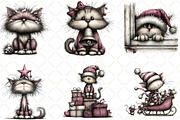 Quirky Christmas Cat, an Illustration by Black Bird Studio (Thumbnail 3 of 6)