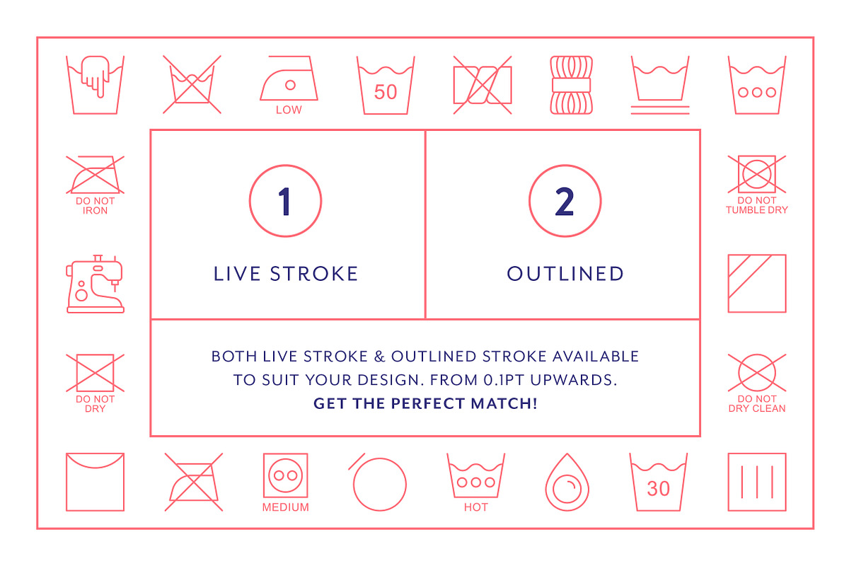 Care Instructions Line Icons, an Outline Icon by Made by Made (Photo 4 of 8)