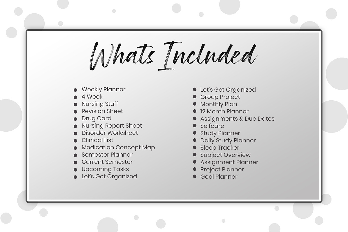 Nursing School Printable Planner, a Templates & Theme by Snapybiz (Photo 6 of 10)