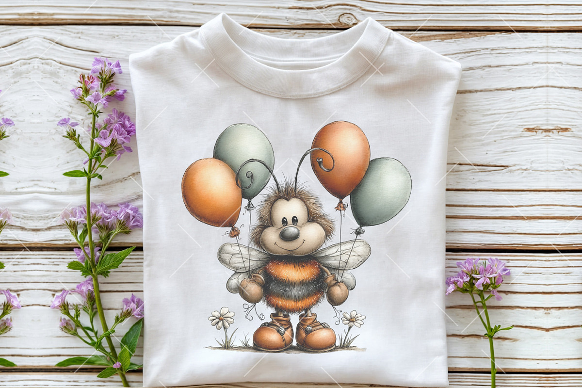 Whimsical Spring Bee Clipart, an Illustration by OK Design (Photo 5 of 6)
