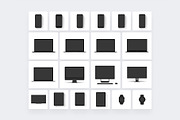20 Minimalist & Flat Devices Mockups, an iPhone Mockup by Asylab (Thumbnail 10 of 97)