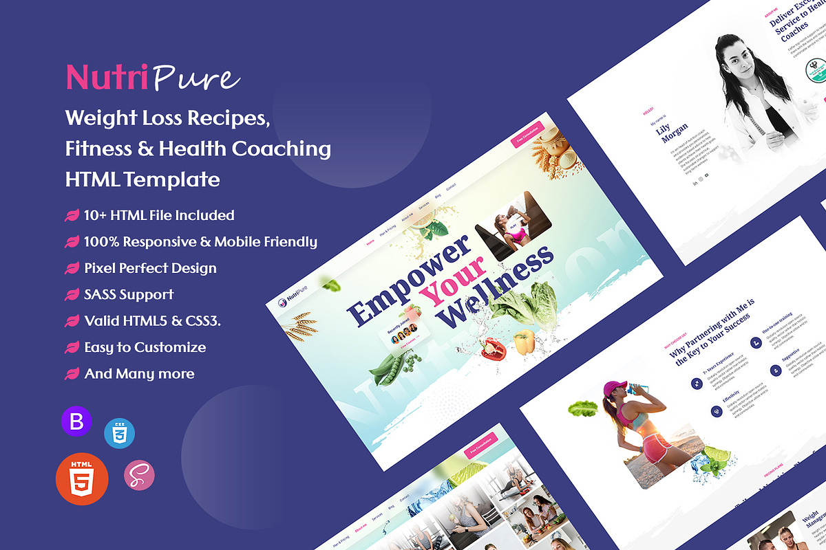Weight Loss Recipes, HTML Template, a Templates & Theme by CodexCoder Themes
