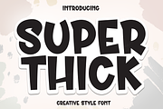 Super Thick | Script Font, a Script Font by Scratchones (Thumbnail 1 of 8)