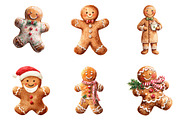 Cute Christmas Gingerbread Man, an Illustration by Design Market (Thumbnail 3 of 3)