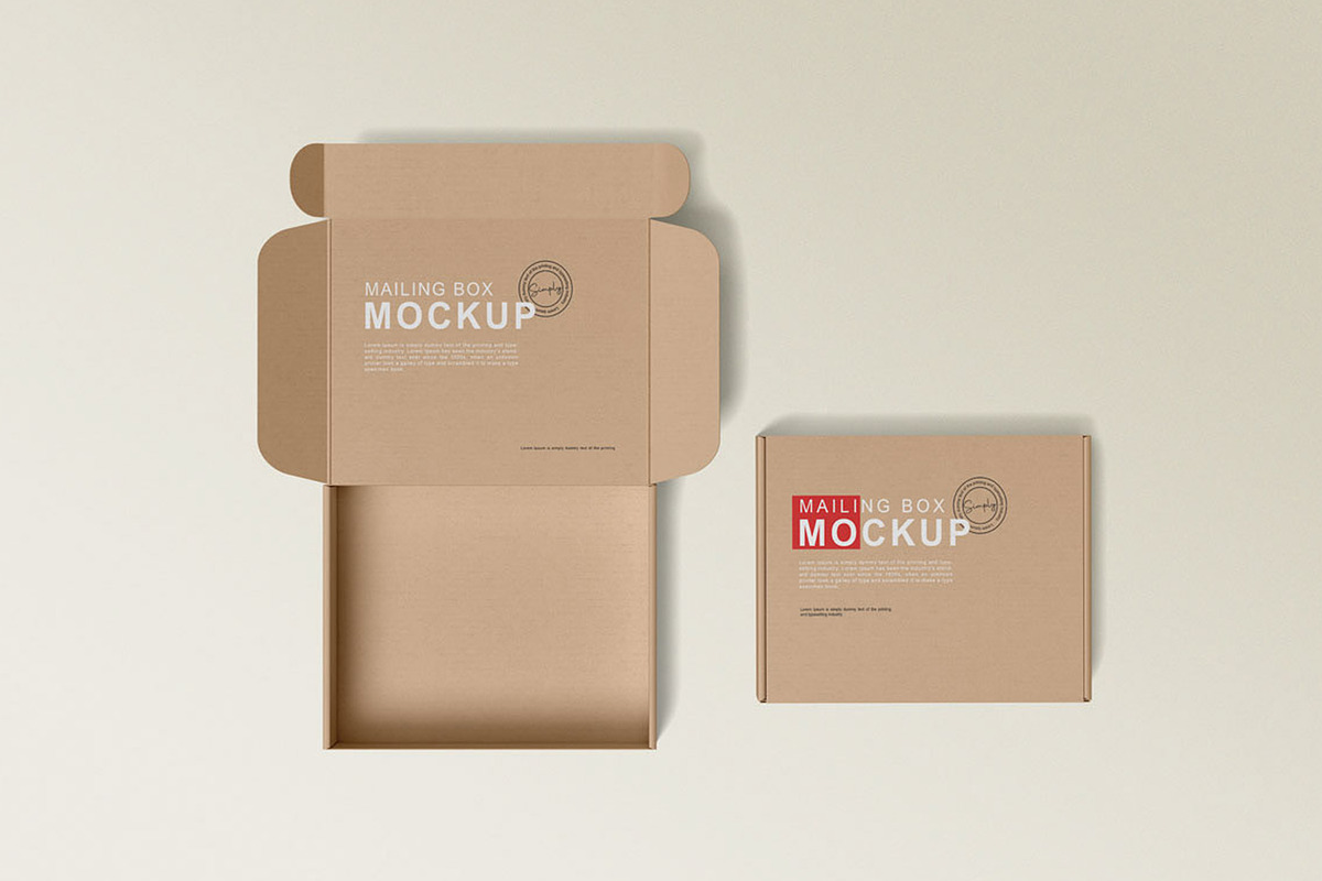 Realistic Mailing Box Mockup, a Cups & Container Mockup by Pexelyou (Photo 3 of 8)