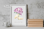 Lilac Watercolor Clipart Set, a Seasonal Illustration by Leonaa art (Thumbnail 6 of 8)