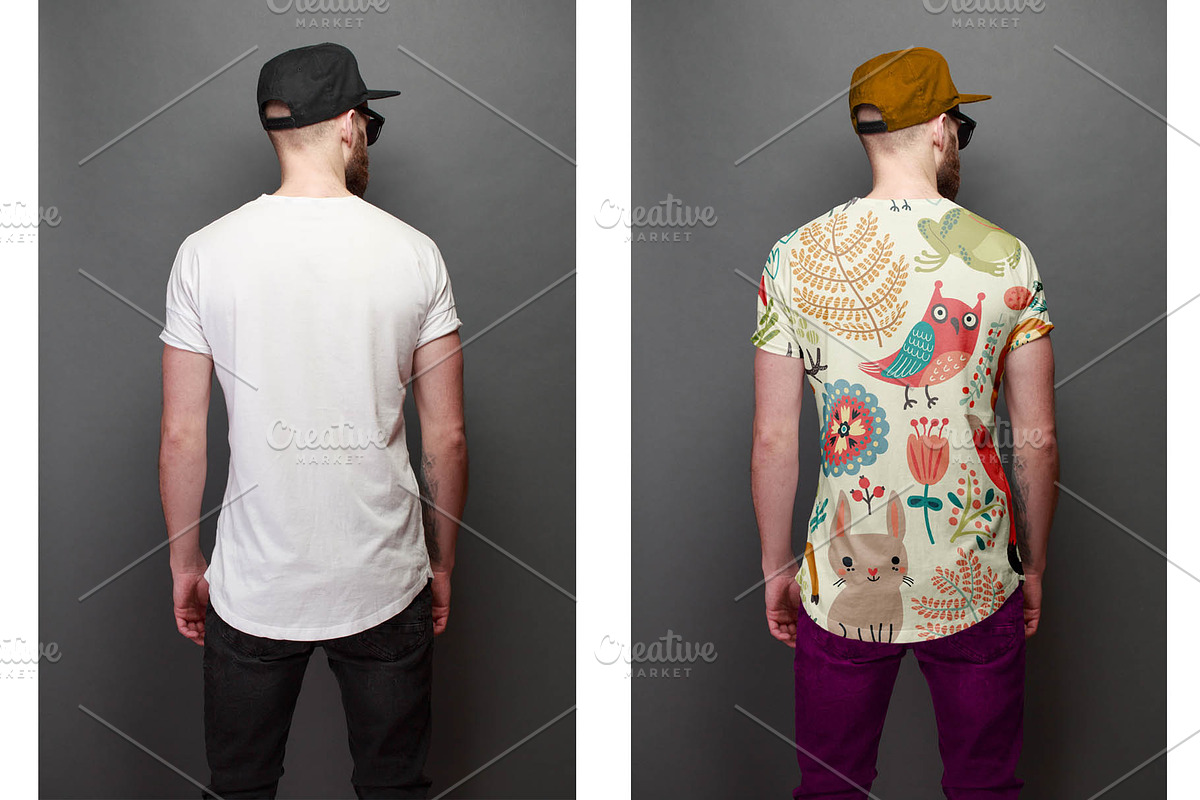 T-shirt mockup (front and back) # 2, a Shirt Mockup by Arfis (Photo 3 of 6)