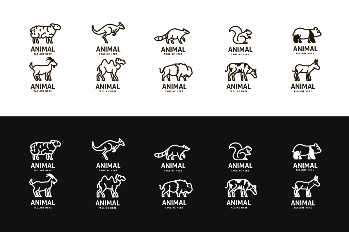 Cute Animal Logo Bundle Vol 3, a Branding & Logo Template by Qilart (Photo 3 of 3)