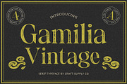 Gamilia Vintage, a Serif Font by Craft Supply Co. (Thumbnail 1 of 8)