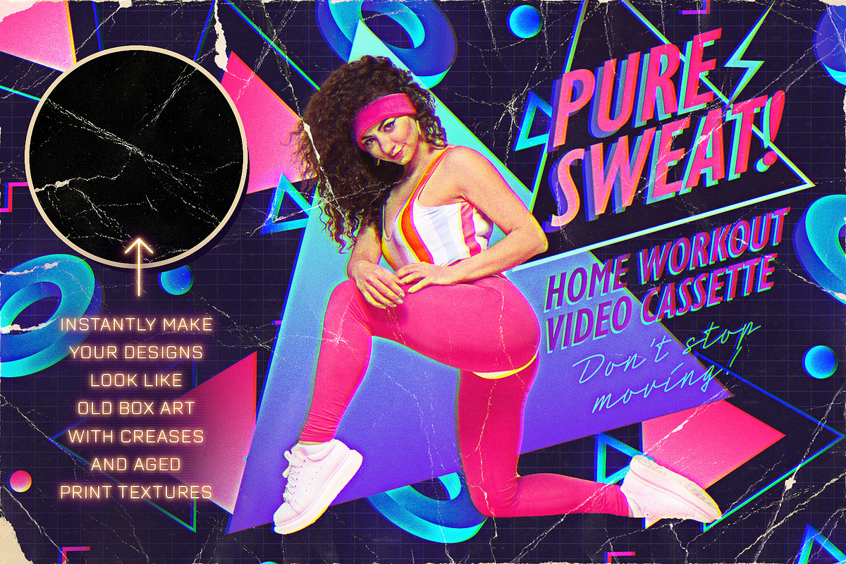 Retro 80s Cover Art Textures, a Texture Graphic by Spoon Graphics (Photo 2 of 7)