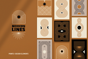 Modern Lines. Vector Abstract Prints