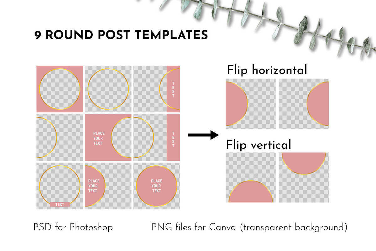 Instagram Post Templates & Icons Set preview 4