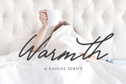 Warmth Script, a Script Font by Beck McCormick (Thumbnail 1 of 7)