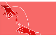 Blood donor day background vector, a Healthcare Illustration by foxndeer (Thumbnail 2 of 4)