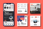 Travel Social Media Template Layout, a Social Media Template by MightyDesign (Thumbnail 2 of 8)