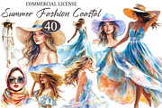 Summer Coastal Fashion Clipart, an Illustration by designcity5 (Thumbnail 1 of 5)