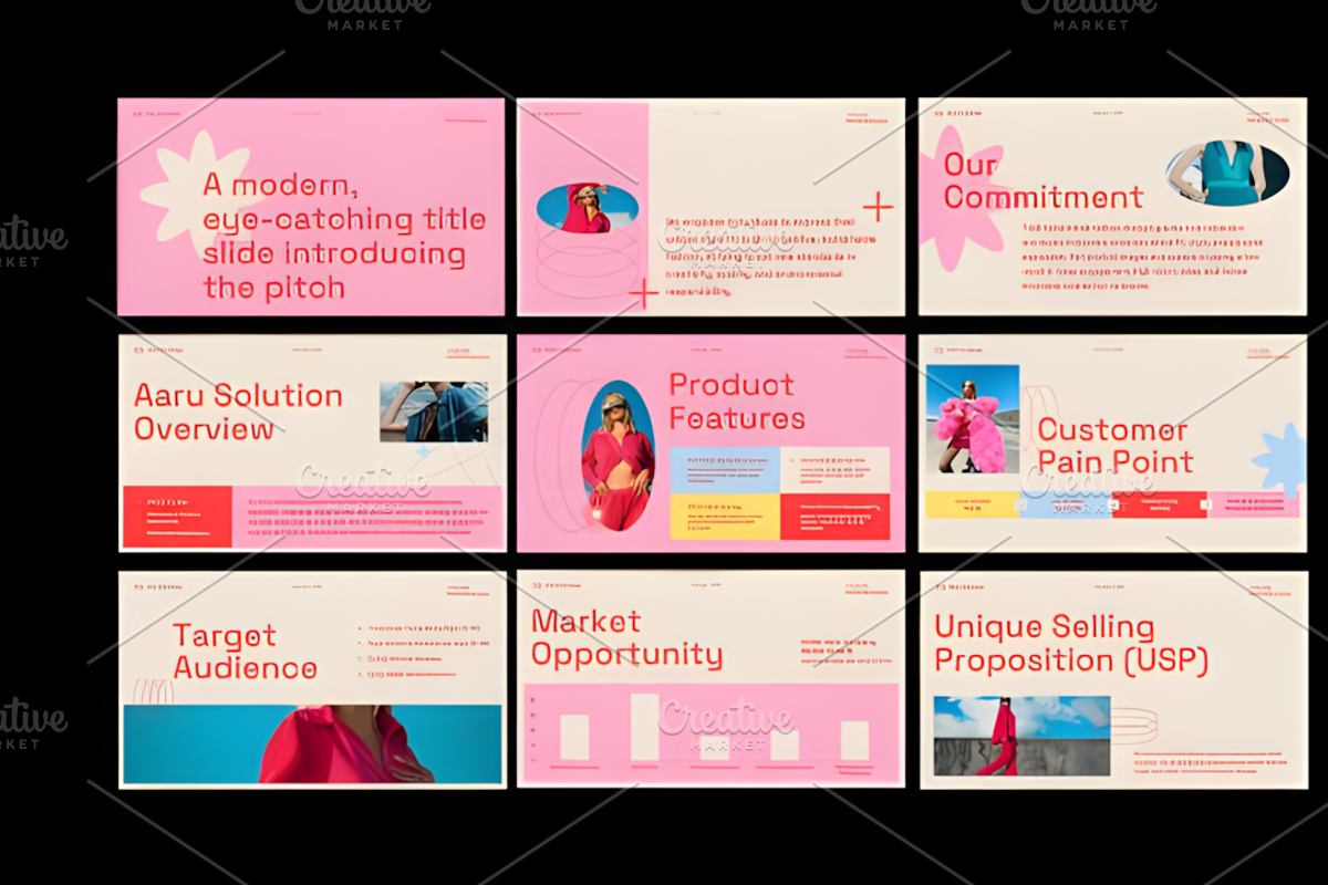 Pink Creative Pitch Deck PowerPoint, a Presentation Template by Ink Gallery (Photo 2 of 4)