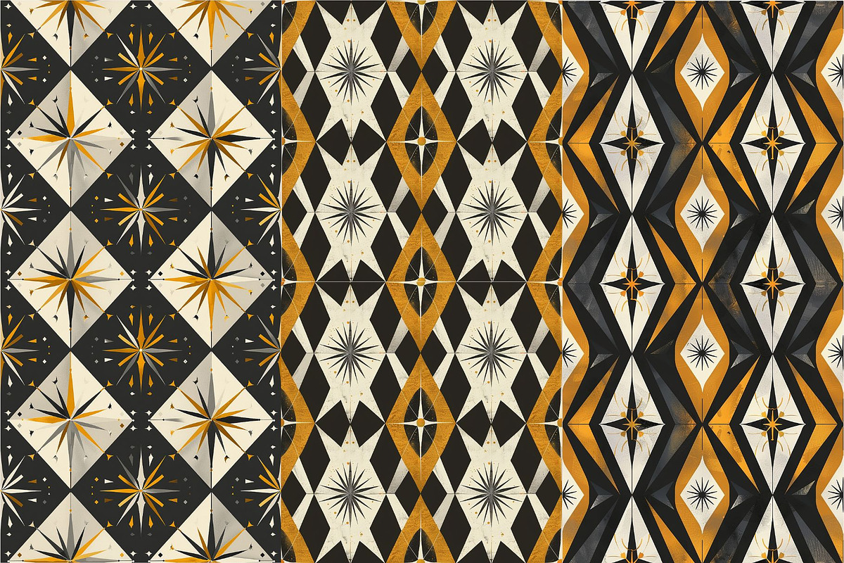 10 Hugh's Midcentury Marvel Patterns, a Pattern Graphic by Inknfolly (Photo 3 of 6)