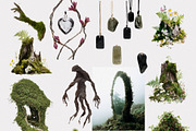 Hollow: Mystical Forest Collage Pack, an Object Graphic by Purple (Thumbnail 5 of 13)