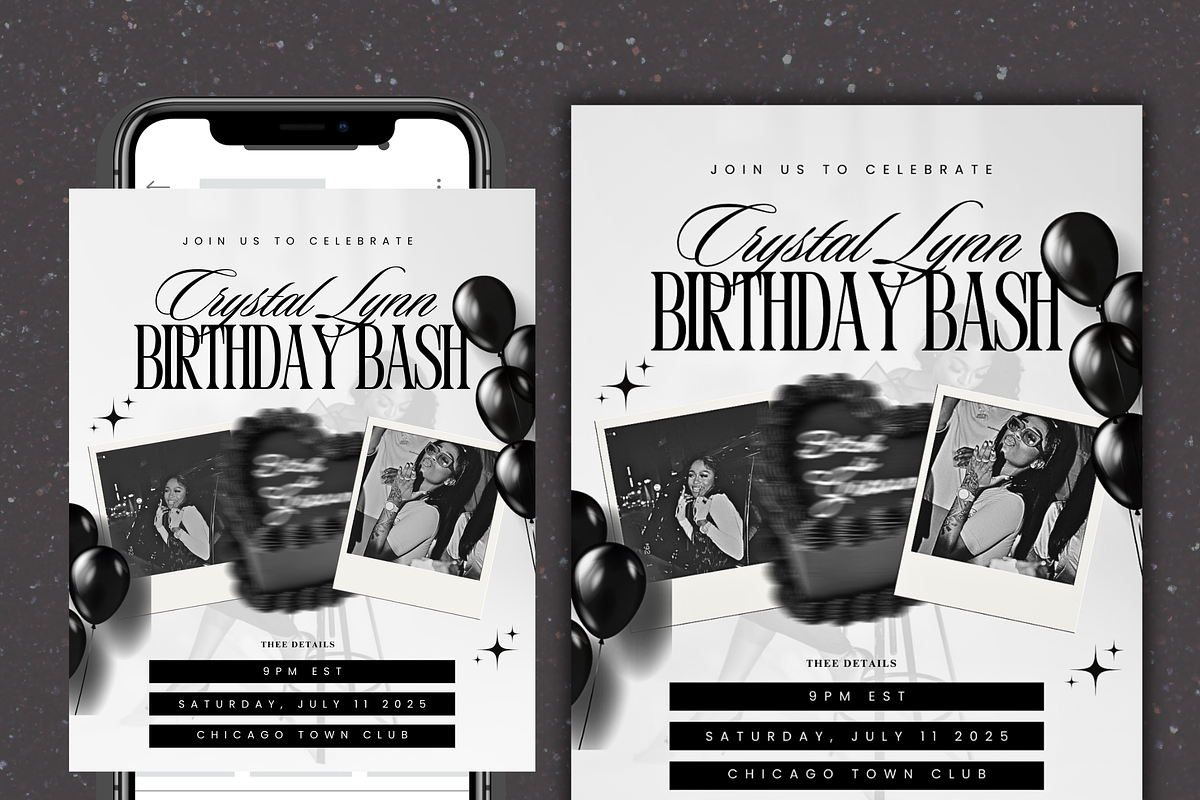 Canva Birthday Celebration Flyer, a Social Media Template by Lux Logo Studios (Photo 5 of 9)